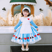 Alice Party Fancy Dress for Girls Wonderland Princess Costume Teen  Maid Lolita Cosplay Costume For Halloween Carnival Party 2024 - buy cheap