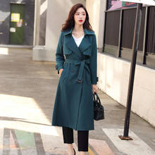 Fashion Brand New Women's Trench Coat Spring Autumn Casual Long Outerwear Loose Clothes Lady Double-Breasted With Belt D200801 2024 - buy cheap