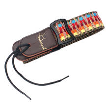 Tooyful Adjustable Stripy Strap Belt w Leather End for Ukulele Guitar Banjo Mandolin 2024 - buy cheap