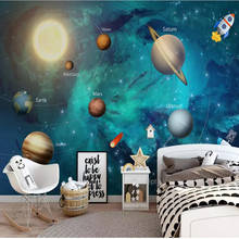 Milofi-papel tapiz de foto 3D personalizado, universo espacial, pintura de fondo para habitación de niños, mural decorativo 2024 - compra barato