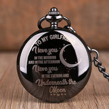 To My Girlfriend-relojes de bolsillo de cuarzo personalizados, accesorio negro liso, colección de relojes, regalos para mujer 2024 - compra barato