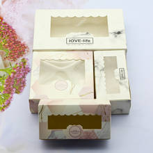 100PCS Gift Box Packaging Marble Pink Wedding Love Party  Wedding Favors Gift Box Invitations Window For Food Candy Cardboard 2024 - buy cheap