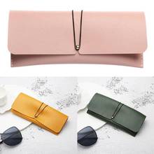 Fashion PU Leather Cover Sunglasses Case For Women Men Glasses Portable Drawstring Soft Glasses Bag Accessories 2024 - buy cheap