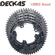 DECKAS Round 130BCD 50T/52T/54T/56T/58T Cycling Chainring MTB Bike Chainwheel Crankset Plate BCD 130mm tooth plate free shipping 2024 - buy cheap