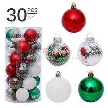 30 peças bolas de natal 6cm 2020, decorações penduradas em árvore, natal, natal, decoração para casa, ar livre 2024 - compre barato