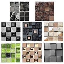 10pcs Mosaic Tile Wall Sticker PVC Waterproof Tiles Decals Kitchen Decor Kitchen Backsplash Bathroom Wall Tile Stickers 2024 - buy cheap