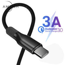 Amzish 3A USB кабель type-C кабель для передачи данных для samsung S10 S9 S8 Plus для huawei P10 P20 P30 для Xiaomi Redmi USB кабель для быстрой зарядки 2024 - купить недорого