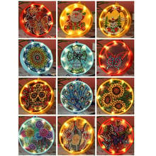 New DIY Special Shape LED Diamond Painting Night Light lamp Pendant Animal 5D Cross Stitch Diamond Embroidery Christmas Gift 2024 - buy cheap