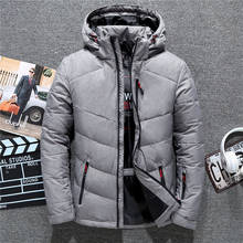 Brand High Quality Men's Winter Jacket Hooded Detachable Windproof White Duck Down Orange Blue Black Grey Down Coats Men Parka 2024 - buy cheap