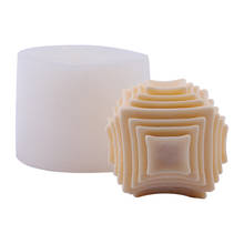 Molde de silicona con forma de rayas geométricas para fabricación de velas, arte 3D, jabón hecho a mano, artesanía, resina, decoración del hogar 2024 - compra barato