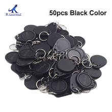 Weatherproof RFID 125KHz EM4100 EM4102 Proximity ID Token Tag Key Keyfobs Chain Black 50pcs EM Proximity Access control tag 2024 - buy cheap