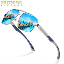 Keithion óculos de sol masculino, de alumínio com lentes polarizadas, espelhadas, uv400 2024 - compre barato