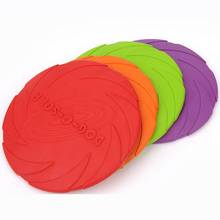 Hot Environmental Protection Silica Gel Soft Pet Flying Discs Dog Toys Saucer Big Or Small Dog Toys Pet Shop Diameter 15 18 22CM 2024 - buy cheap