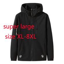 New Arrival Super Large Spring Men Fashion Loose Casual Hooded Jacket Coat Plus Size XL 2XL 3XL 4XL 5XL 6XL 7XL 8XL 2024 - buy cheap