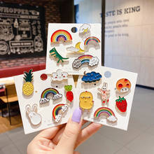 Creative Rainbow Bridge Clouds Brooches Pin Unisex Metal Pin Denim Bag Lapel Cartoon Pins Wholesale Jewelry Accessories 2024 - buy cheap