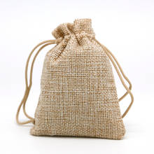 Linen Bag Drawstring Wedding&Christmas Packaging Pouchs & Gift Bags 50pcs/Lot 7x9 Small Jewelry Sachet &Mini Jute bags 2024 - buy cheap