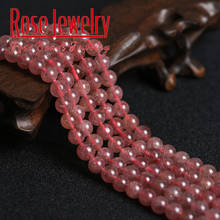 A+ Natural Stone Beads Strawberry Quartz Round Loose Spacer Beads For Jewelry Making DIY Bracelet Accessories15inches 6/8/10mm 2024 - buy cheap