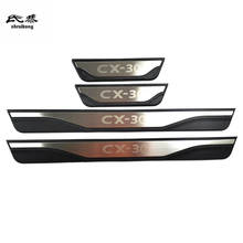 4pcs/lot ABS Stainless Steel Door Sill pedal Scuff Plate for 2019 2020 Mazda CX-30 CX30 CX 30 car accessories 2024 - buy cheap