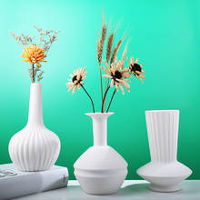 VILEAD Nordic style Ceramic Vase Simple Flower Pot Living Room Bedroom Decoration  Balcony Office Desktop Ornaments Home Decor 2024 - buy cheap