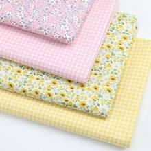 Tecido de algodão para bebê com estampa de girassol, flor, metade de metro, para costura, acolchoado, patchwork, roupa de cama 2024 - compre barato