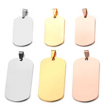 Army Tag Badge Name Dog Tag Pendant  Necklace Stainless Steel Blank Metal Plate Jewelry Gift 2024 - buy cheap