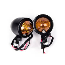 2Pcs Led Motorcycle Turn Signals Indicators Amber Black Bullet Turn Signal Light Lamp Blinkers For Scooter Motor 2024 - buy cheap