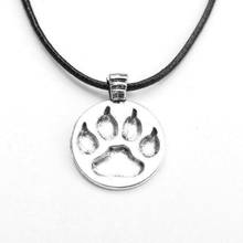 Dog Paw Prints  Necklace Vintage Steampunk Charm My Dog Heart Rope Chain Collar Statement Choker Pendant Jewelry Women Gift 2024 - buy cheap