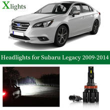 Xlight lâmpada automotiva para subaru legacy, 2009, 2010, 2011, 2012, 2013, 2014, farol de led, feixe alto e baixo, acessórios de lâmpada canbus 2024 - compre barato