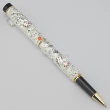 Jinhao-Bolígrafo Rollerball de negocios, bolígrafo pesado de plata con doble Dragón, perla, tallado de Metal en relieve, para oficina y escuela 2024 - compra barato