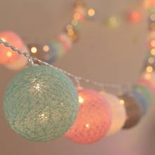 2.2M 20 LED Cotton Ball Garland Lights String Christmas Xmas Outdoor Holiday Wedding Party Baby Bed Fairy Lights Decorations 2024 - buy cheap