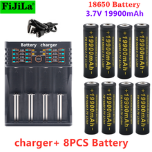 Batería de iones de litio recargable para linterna Led, 18650, 3,7 V, 19900mAh, 18650, venta al por mayor + cargador USB 2024 - compra barato