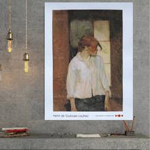 Henri De Toulouse-Lautrec exhibition poster - At Montrouge, Rosa la Rouge - The Barnes Foundation museum print - impressionist 2024 - buy cheap