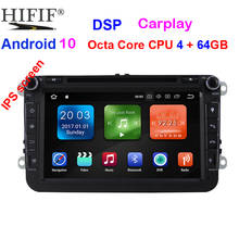 4GRAM+64GROM IPS DSP Android 10 2 din multimedia PLAYER For VW passat 3C CC b6 golf5 6 polo tiguan Seat Altea Toledo BORA RADIO 2024 - buy cheap