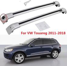 Silver Car accessories for VW Volkswagen Touareg 2011-2018 cross bar luggage roof rack roof rail 2024 - buy cheap