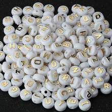 26 letras contas para fazer jóias seu nome 7mm miçangas acrílicas faça você mesmo acessórios para pulseira colar brincos lotes em massa 2024 - compre barato