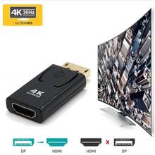 Горячий Дисплей порт Адаптер DP к HDMI конвертер «Папа-мама» 4 к Ультра HD видео аудио разъем для HDTV ПК оптовая продажа 2024 - купить недорого