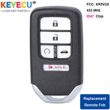 KEYECU-llave de coche con Control remoto inteligente, accesorio para Honda Civic 2016, 2017, 2018, 2019, 2020, Fob, 5 botones, 434MHz, Chip ID47, ID FCC: KR5V2X 2024 - compra barato