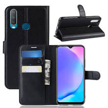 Funda protectora para Vivo Y17 V1902 V1901, carcasa de cuero estilo libro con tapa, para tarjetas, color negro, V1902A V1901A Vivo1902 1902 2024 - compra barato