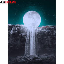 5D Diy diamond painting Moon and waterfall Diamond Mosaic sale Rhinestone Embroidery cross stitch Y4038 2024 - buy cheap