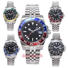 40mm Panis black dial luminous sapphire glass ceramic bezel GMT automatic watch male luxury brand top mechanical watch 2024 - buy cheap