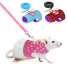 Small Pet Rabbit Harness Vest and Leash Set For Ferret Guinea Pig Bunny Hamster Puppy Bowknot Chest Strap Harness Pet Supplies 2024 - buy cheap