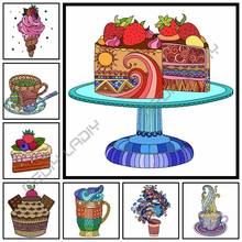 5D DIY Diamond Painting Still Life Cakes Full Square/Round Diamond Embroidery Crystal Diamond Mosaic Crafts Home Decoration Gift 2024 - compre barato