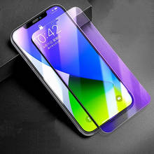 Capa protetora de vidro temperado para iphone, tela azul anti-queda para modelos iphone 12 pro max, 11 pro max, se 2020 2024 - compre barato
