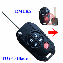 RMLKS транспондер брелок с чипом B2 4D68 подходит для Toyota RAV4 PRADO Camry Reiz Highlander Yaris Corolla Uncut Key Blade 2024 - купить недорого