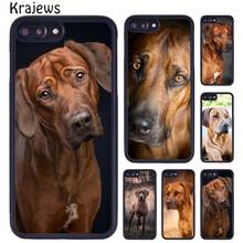 Krajews Rhodesian Ridgeback Dog caso para iPhone X XR XS 11 Pro MAX 5 se 6 6S 7 7 8 Plus, Samsung Galaxy S7 Edge S8 S9 S10 2024 - compra barato