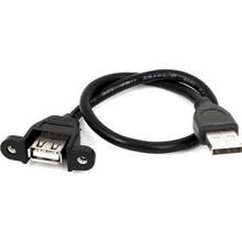 60 см USB 2,0 A штекер к гнезду Монтажный винт для крепления Удлинительный кабель USB Шасси Удлинительный кабель 2024 - купить недорого