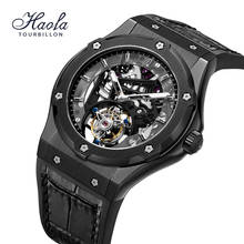 Haofa-reloj con movimiento Tourbillon para hombre, cronógrafo mecánico de zafiro, de lujo, 2021 2024 - compra barato