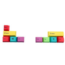 Механическая клавиатура Mac/WIN, колпачки клавиш OEM Profile PBT CMYK, модификаторы, 10 клавиш 2024 - купить недорого