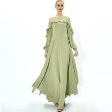 Ramadan Eid Mubarak Chiffon Abaya Turkey Hijab Muslim Dress Kaftan Islamic Clothing African Dresses Abayas For Women Caftan 2024 - buy cheap