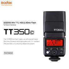 Godox-Flash inalámbrico de cámara, dispositivo TT350C, 2,4G, HHS, TTL, 5D para Canon, Mark III/IV, 5D, Mark III, 6D, 7D, 760D, 60D, 600D, 100D, 1100D, 80D, 70D 2024 - compra barato